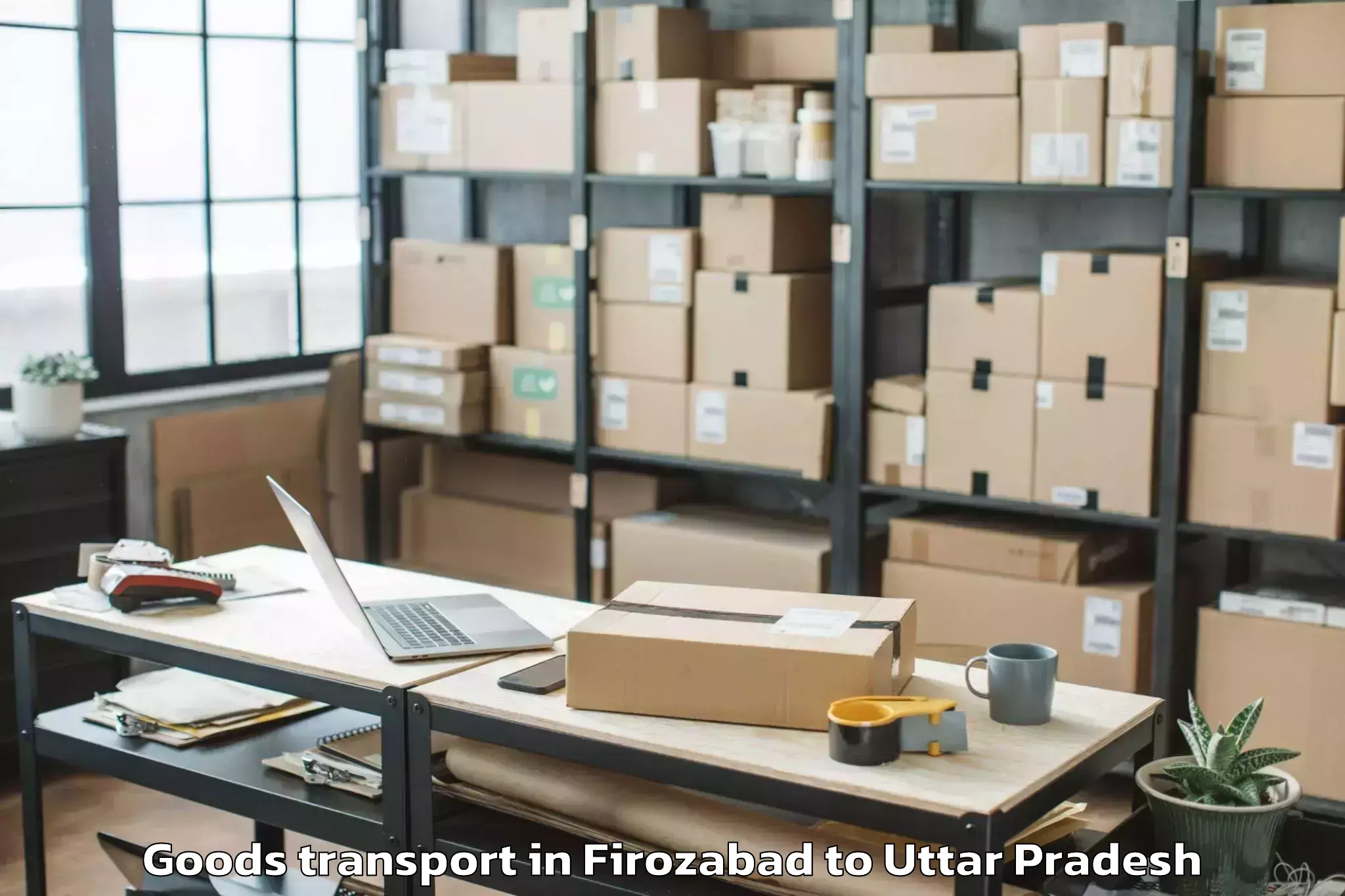 Book Firozabad to Nichlaul Goods Transport Online